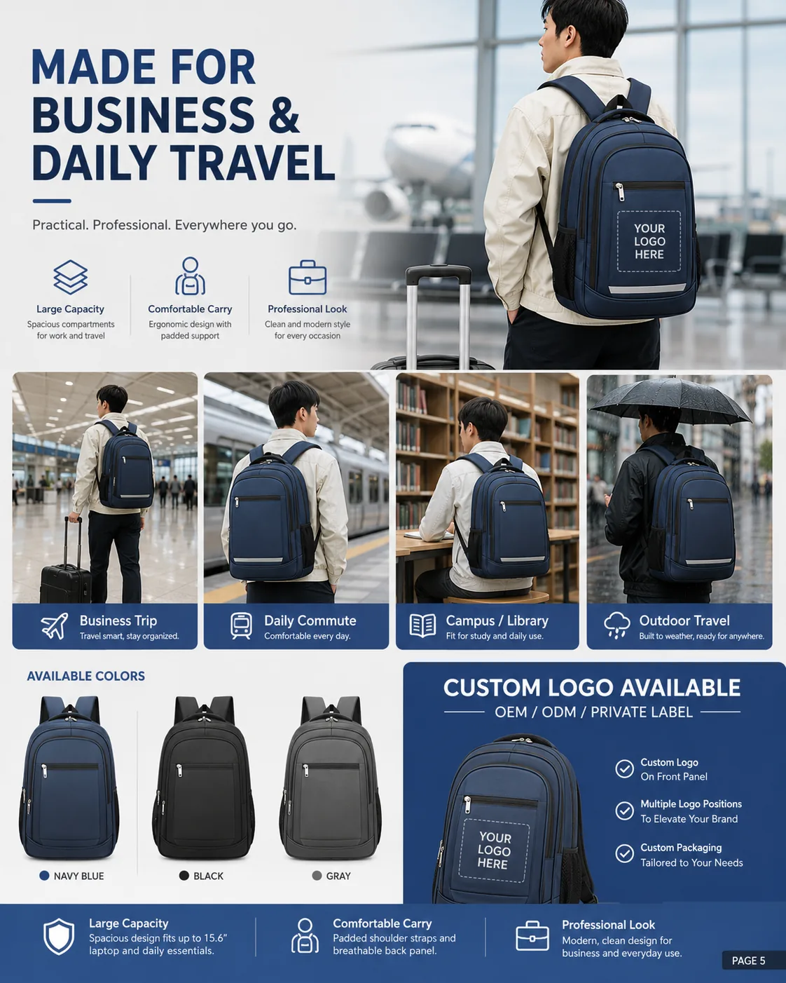 Business Travel Backpack product detail image 1