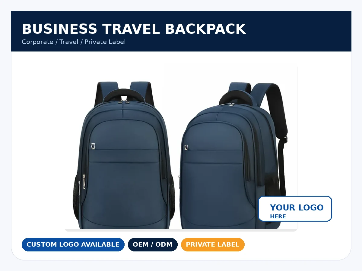 Business Travel Backpack custom logo OEM ODM catalog page