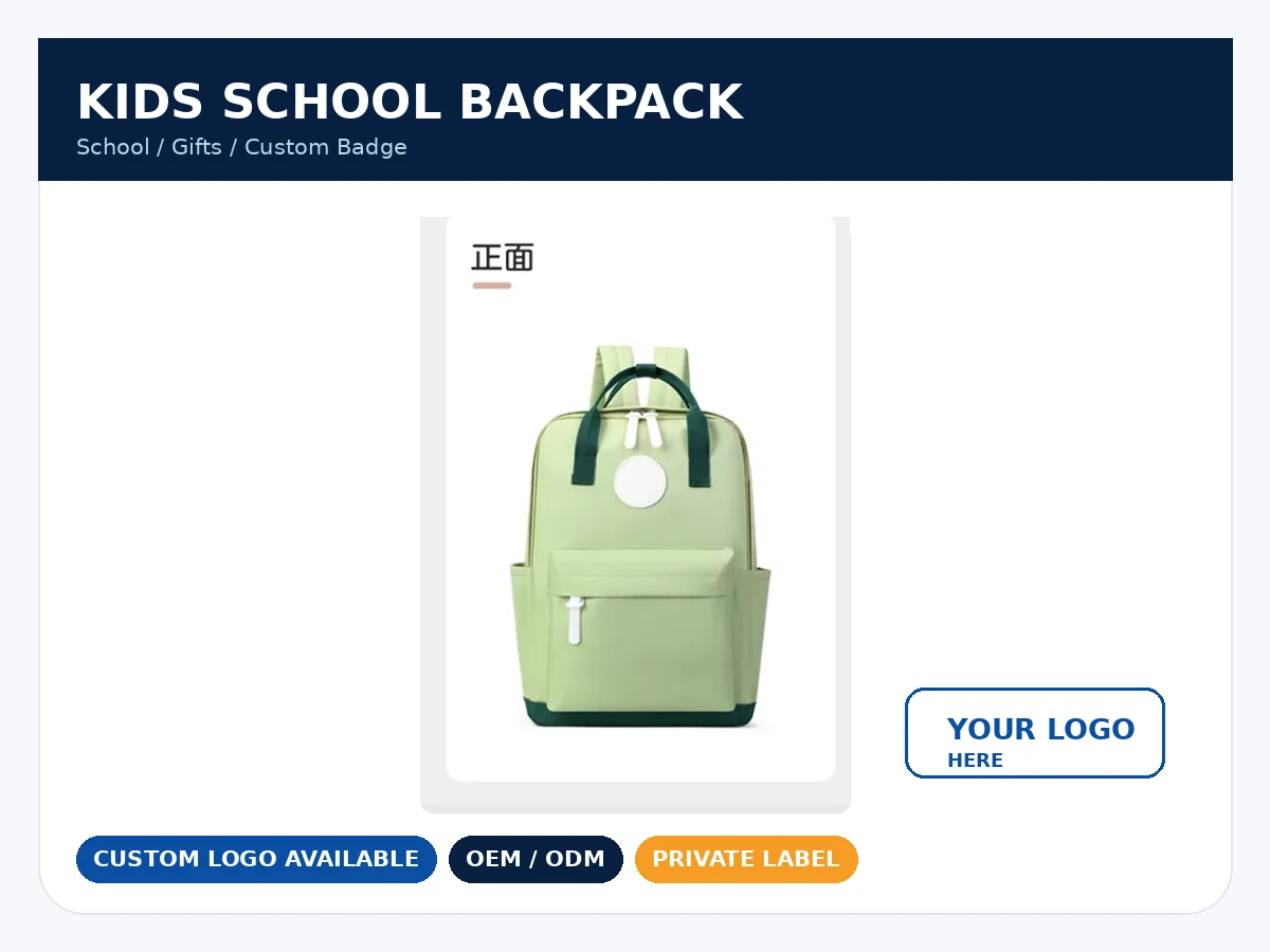 Custom Kids School Backpack custom logo OEM ODM catalog page