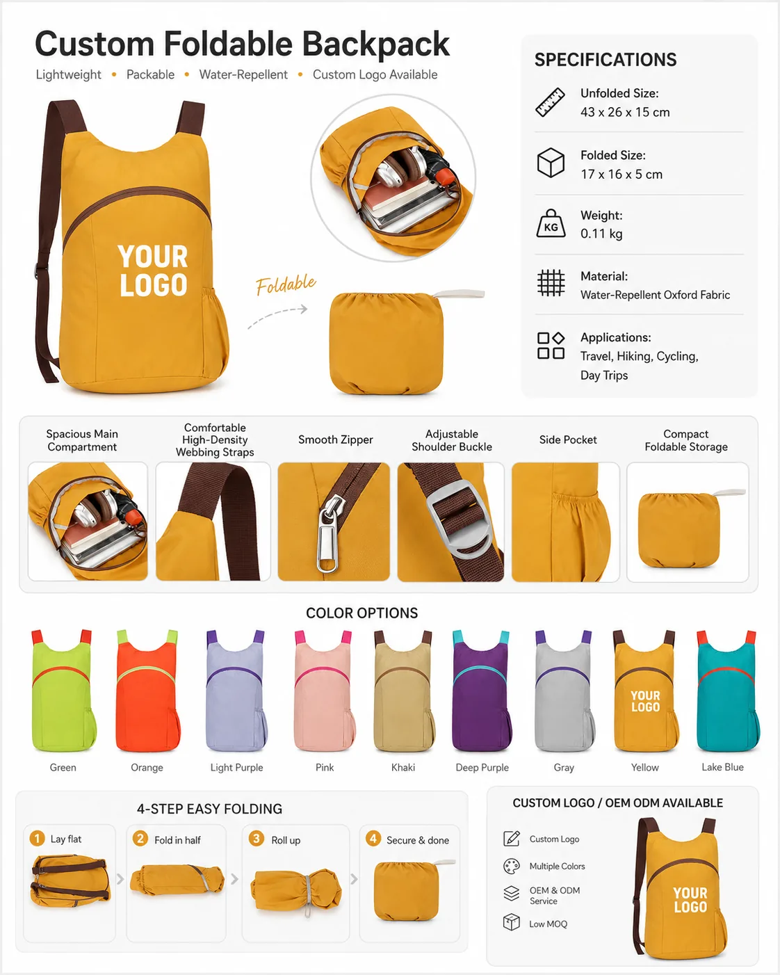 Foldable Lightweight Backpack product detail image 2