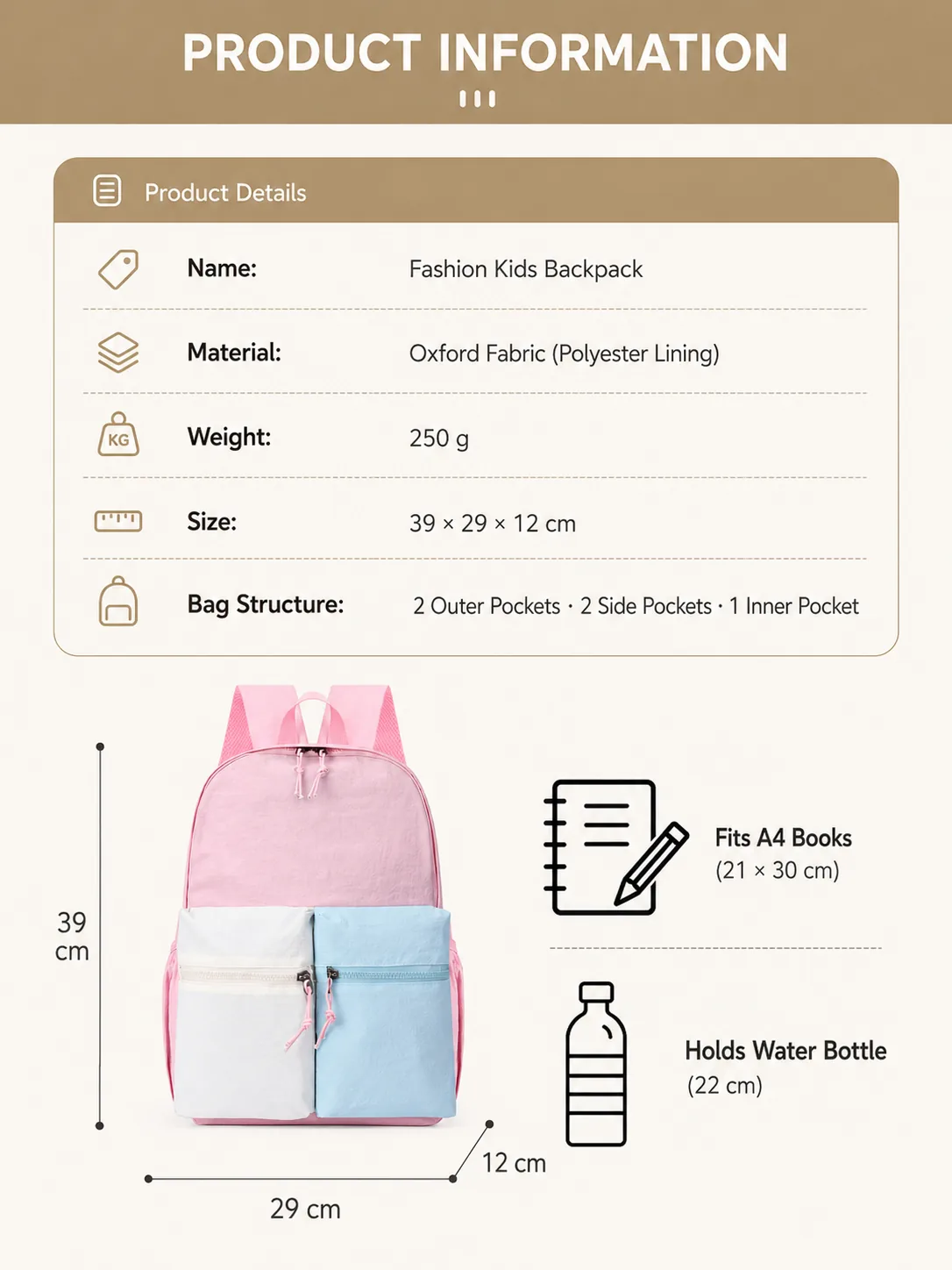 Custom Kids School Backpack product detail image 6