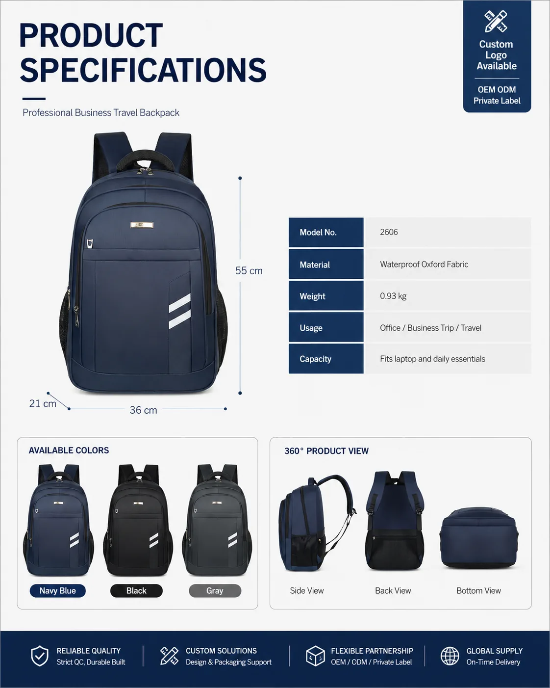 Custom Laptop Backpack product detail image 3